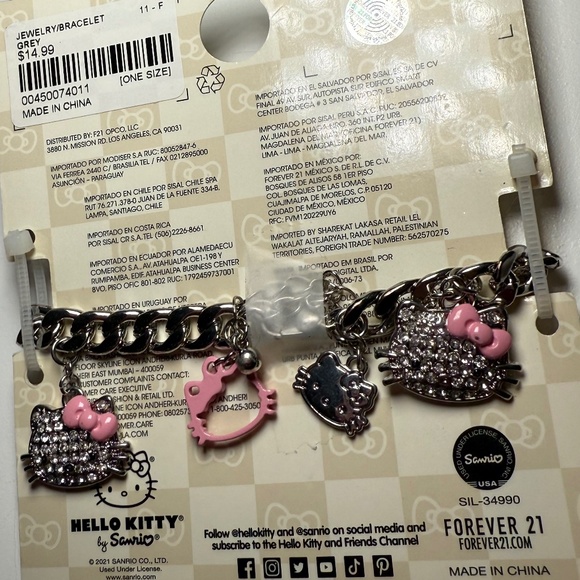 HELLO KITTY charm bracelet x forever 21 - Picture 4 of 4
